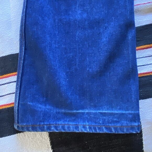 Vintage Wrangler Cowboy Cut Flare Dark Wash Jeans. Western Wear. 28/32.5. USA. - Picture 9 of 10